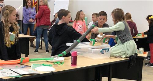 Third Grade Gifted and Talented Students Build Rube Goldberg Machines 